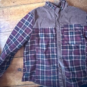 Plaid Button-Up Shirt